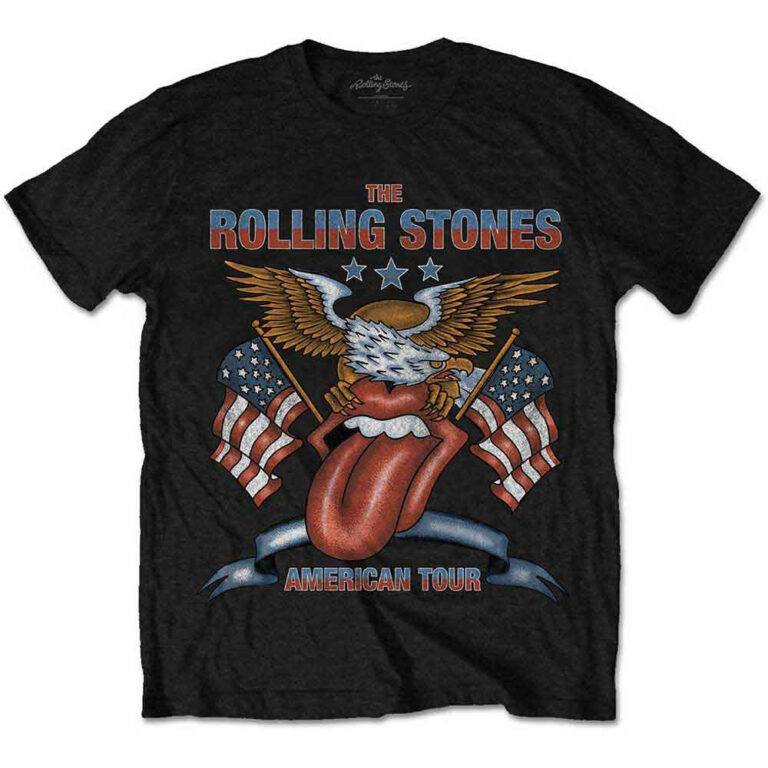 The Rolling Stones USA Tour Eagle Black T-Shirt