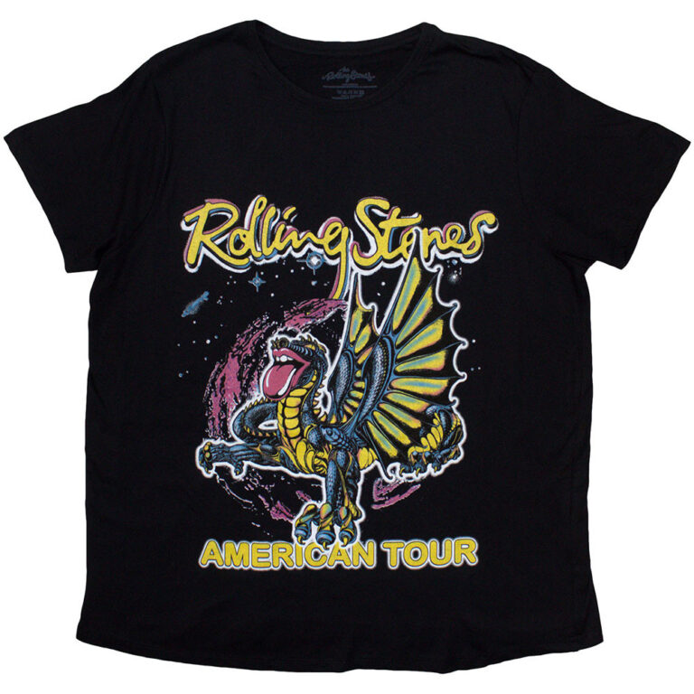 The Rolling Stones American Tour Dragon Black Ladies T-Shirt