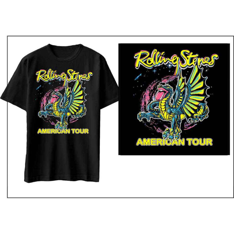 The Rolling Stones American Tour Dragon Black T-Shirt