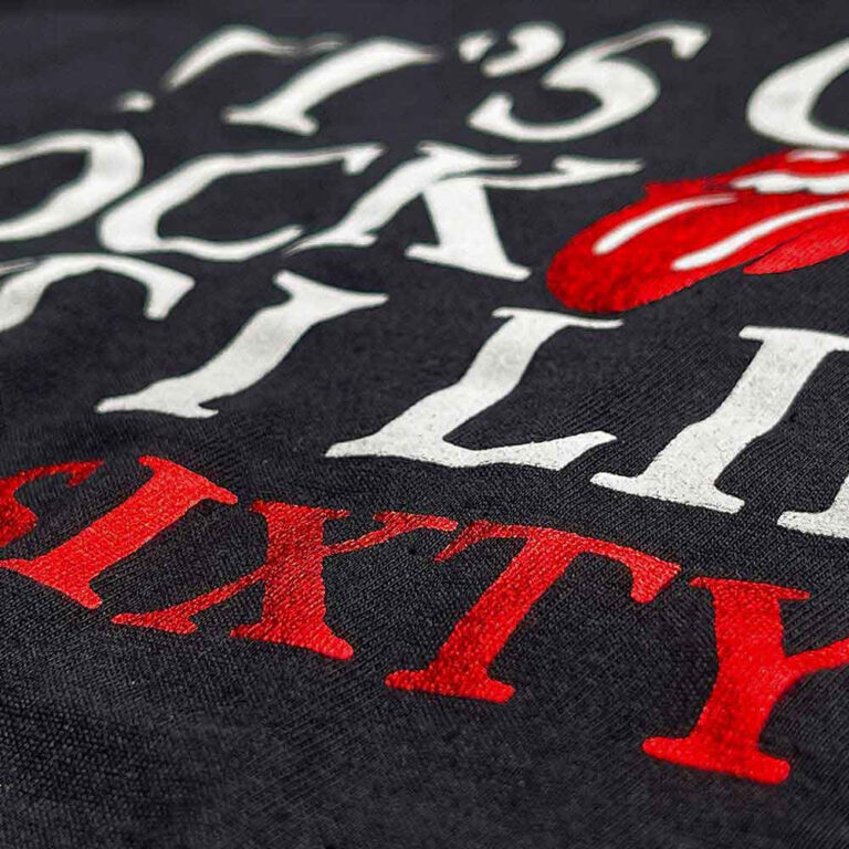 The Rolling Stones Sixty It’s only R&R but I like it Foiled Print Black Embellished T-Shirt