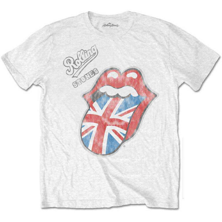 The Rolling Stones Vintage British Tongue White T-Shirt