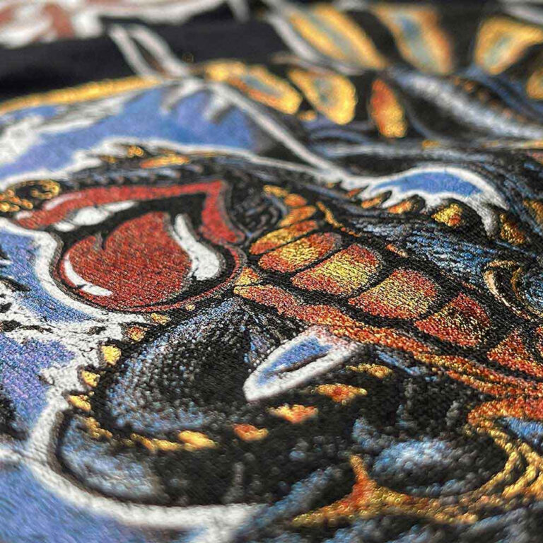 The Rolling Stones Sixty Dragon Globe Sixty Dragon Globe Foiled Print Black Embellished T-Shirt