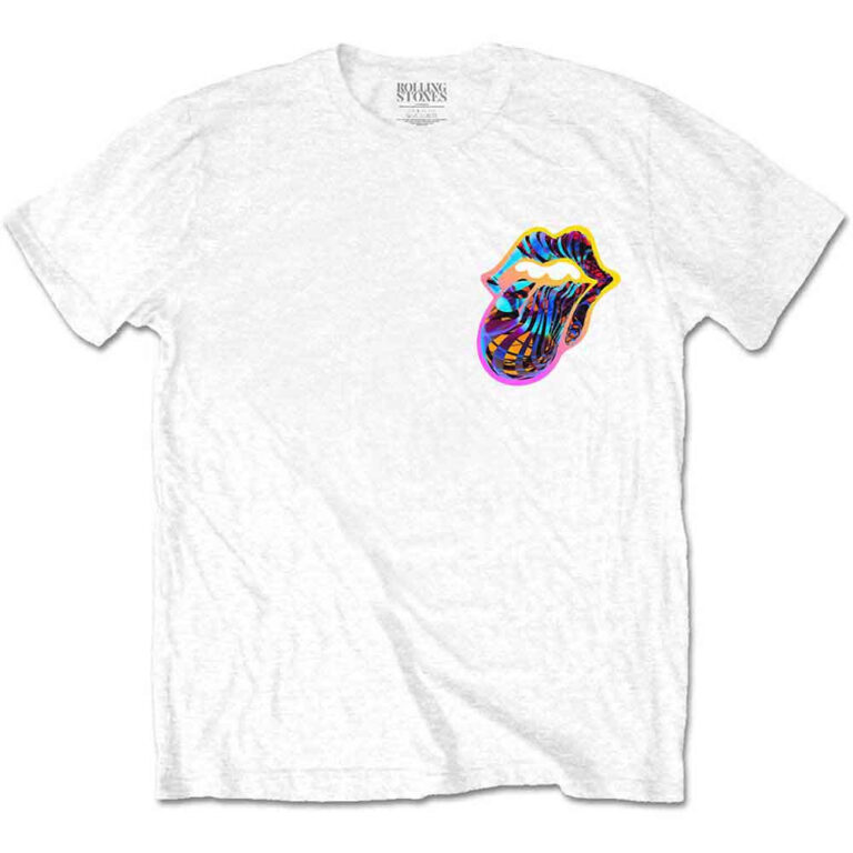 The Rolling Stones Sixty Gradient Text White Back Print T-Shirt
