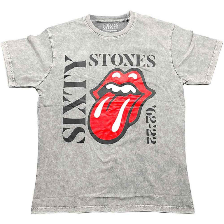 The Rolling Stones Sixty Vertical Grey Wash Collection T-Shirt