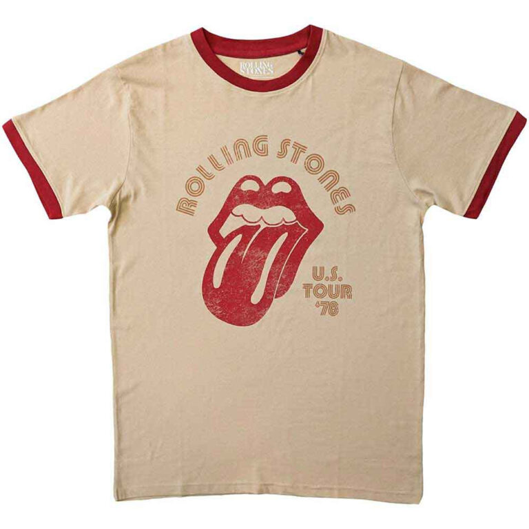 The Rolling Stones US Tour ’78 Natural & Orange Ringer T-Shirt