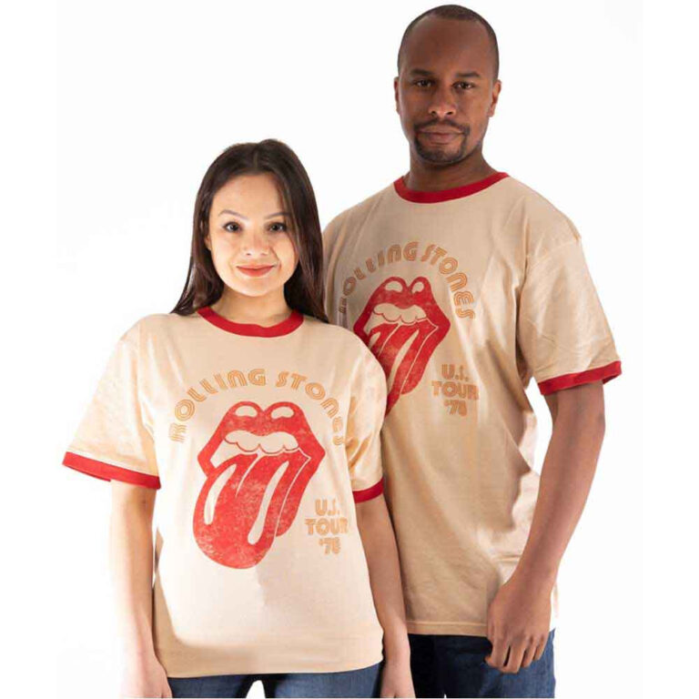 The Rolling Stones US Tour ’78 Natural & Orange Ringer T-Shirt