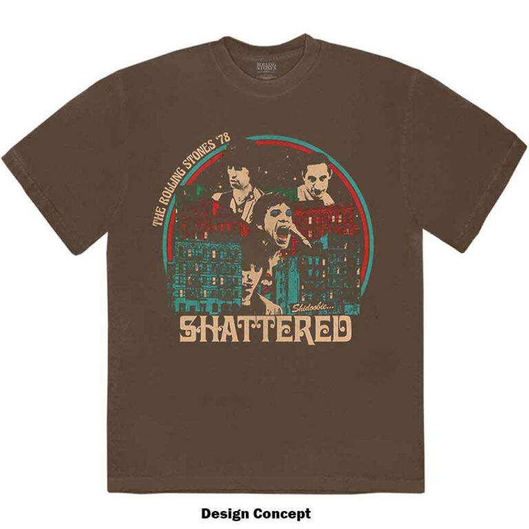 The Rolling Stones Some Girls Shattered Brown T-Shirt