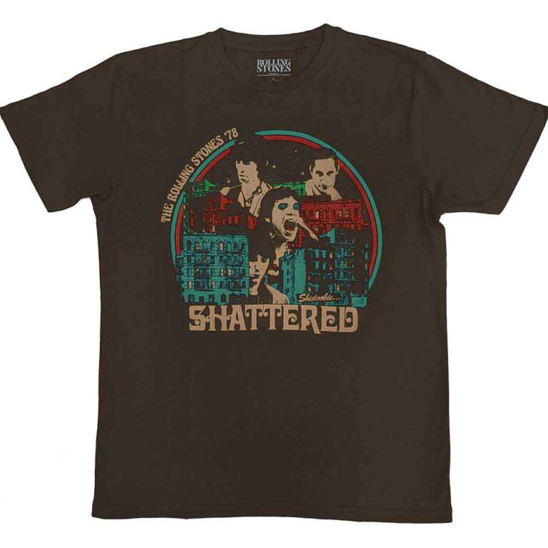 The Rolling Stones Some Girls Shattered Brown T-Shirt
