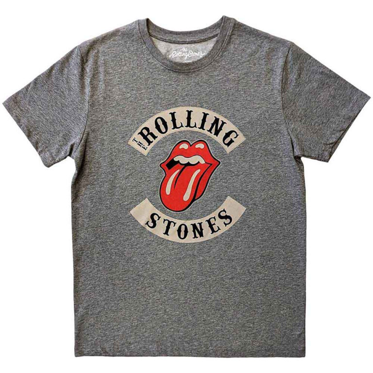 The Rolling Stones Biker Tongue Grey T-Shirt