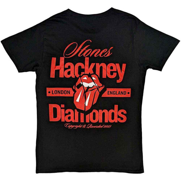The Rolling Stones Hackney Diamonds Hackney London Black Back Print T-Shirt