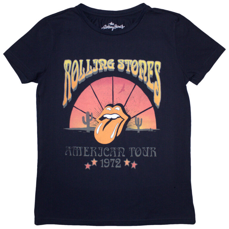 The Rolling Stones Desert ’72 Navy Blue Ladies T-Shirt