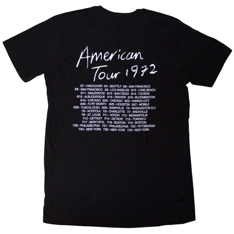 The Rolling Stones Tour ’72 Black Back Print T-Shirt