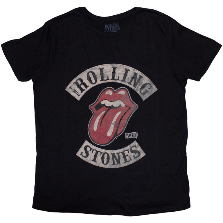 The Rolling Stones Tour 1978 Black Ladies T-Shirt