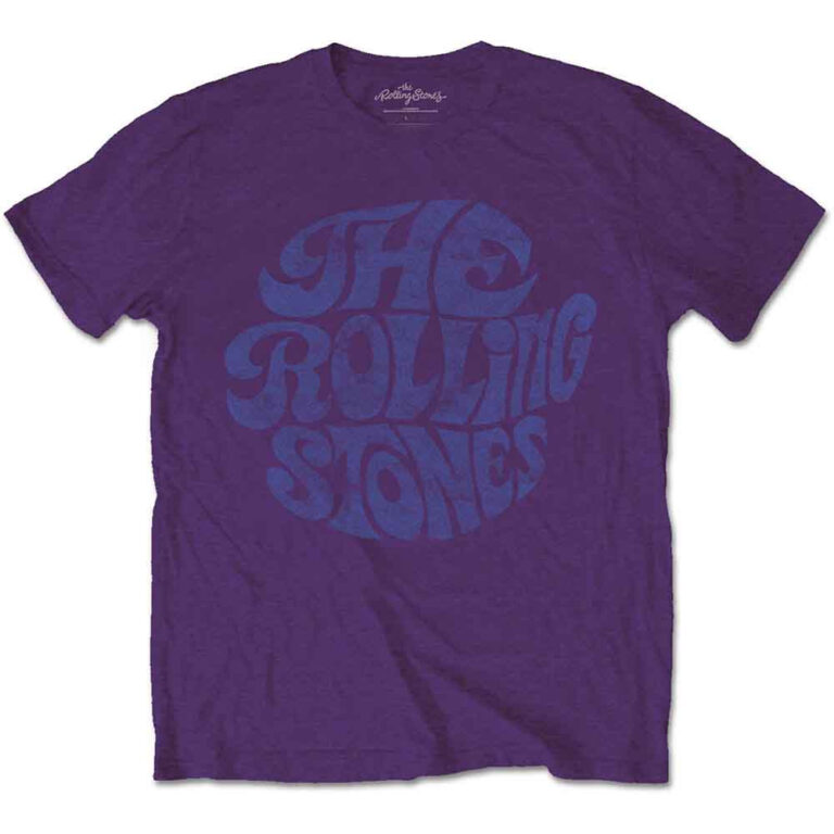 The Rolling Stones Vintage 70s Logo Purple T-Shirt