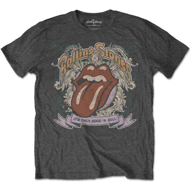 The Rolling Stones It’s Only Rock & Roll Charcoal Grey T-Shirt