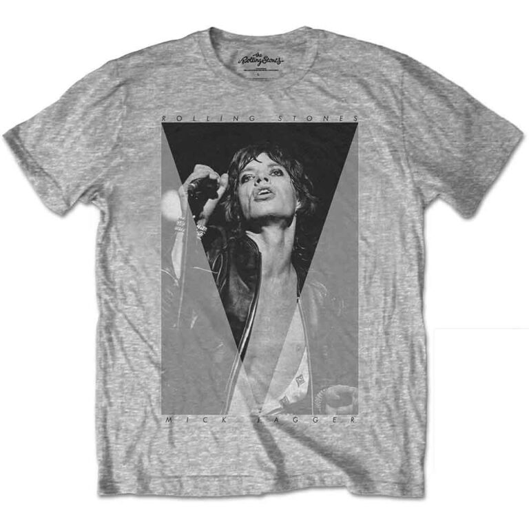 The Rolling Stones Mick Triangle Grey T-Shirt