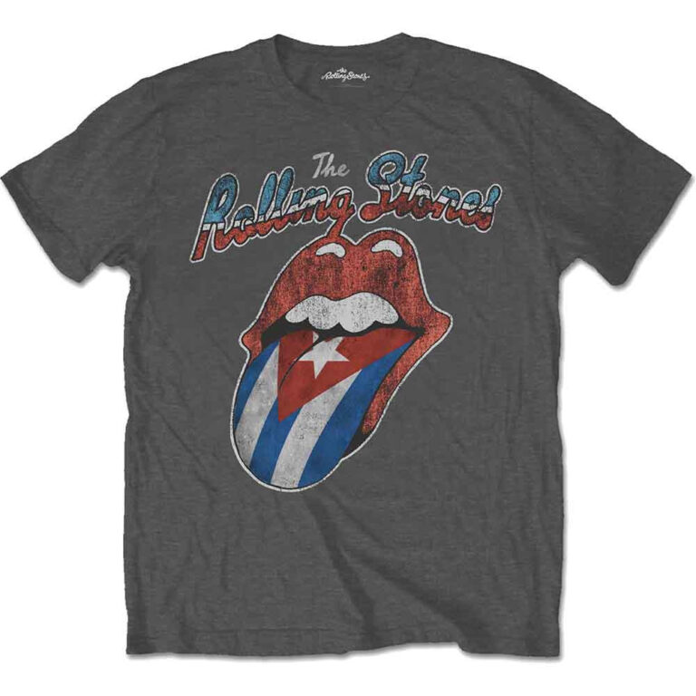 The Rolling Stones Rocks Off Cuba Charcoal Grey T-Shirt