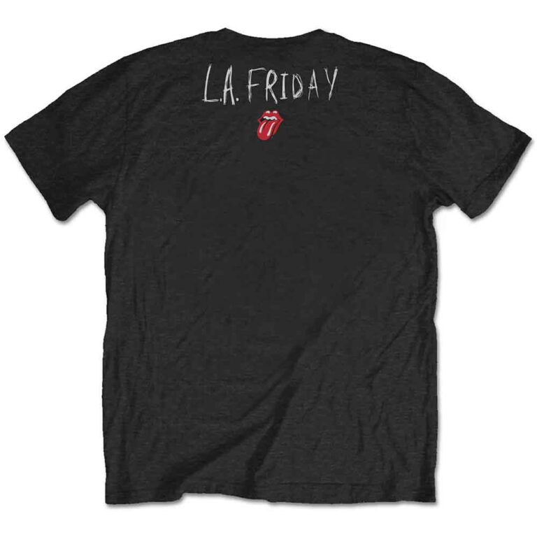 The Rolling Stones LA Friday Black Back Print T-Shirt