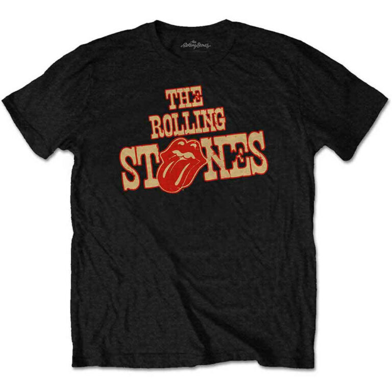 The Rolling Stones Wild West Logo Black T-Shirt