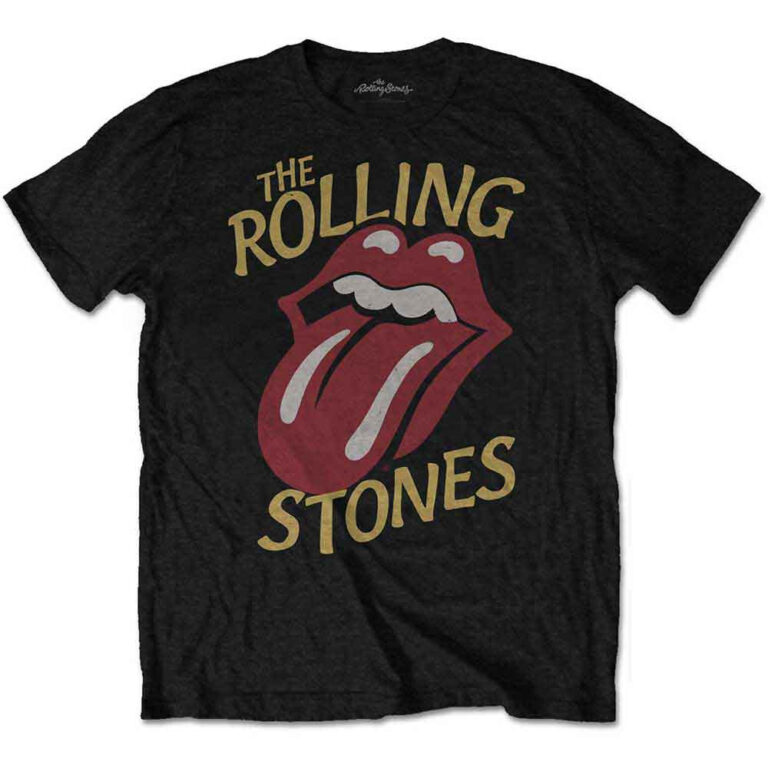 The Rolling Stones Vintage Typeface Black LOS T-Shirt