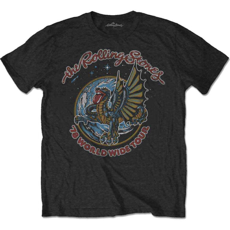 The Rolling Stones Dragon ’78 Black Back Print T-Shirt