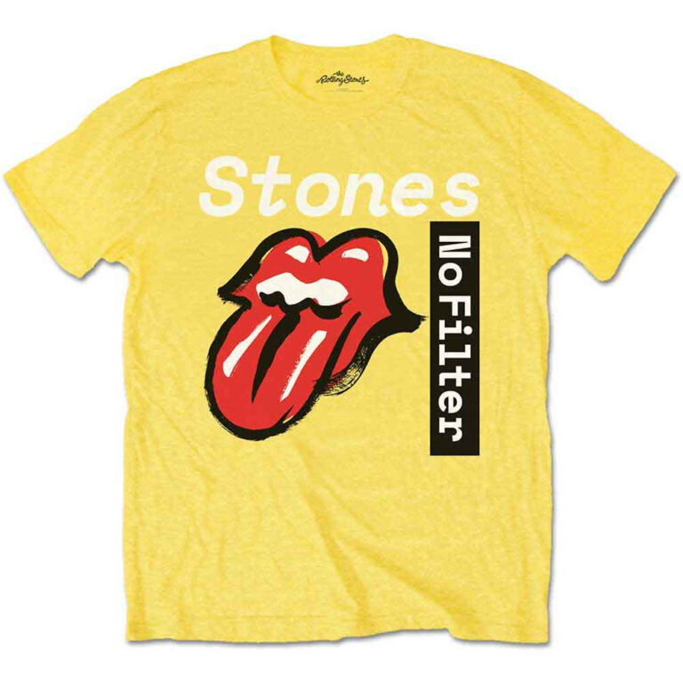 The Rolling Stones No Filter Text Yellow LOS T-Shirt