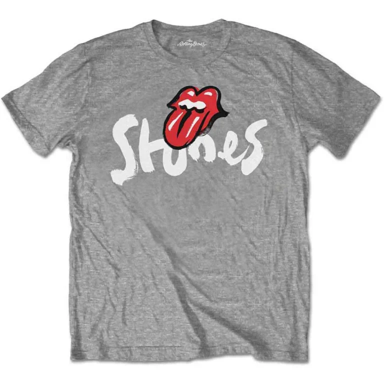 The Rolling Stones No Filter Brush Strokes Grey T-Shirt