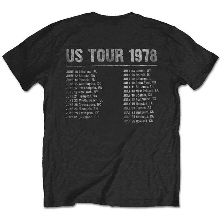 The Rolling Stones US Tour 1978 Black Back Print T-Shirt