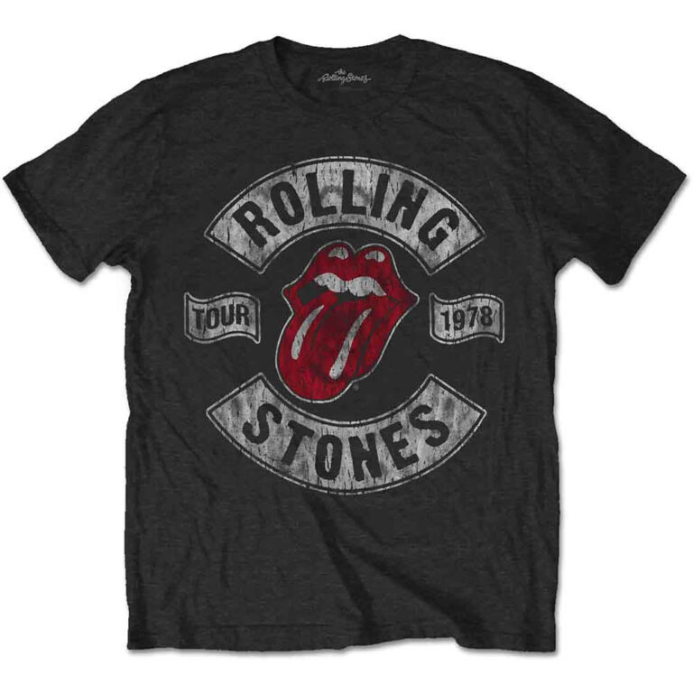 The Rolling Stones US Tour 1978 Black Back Print T-Shirt