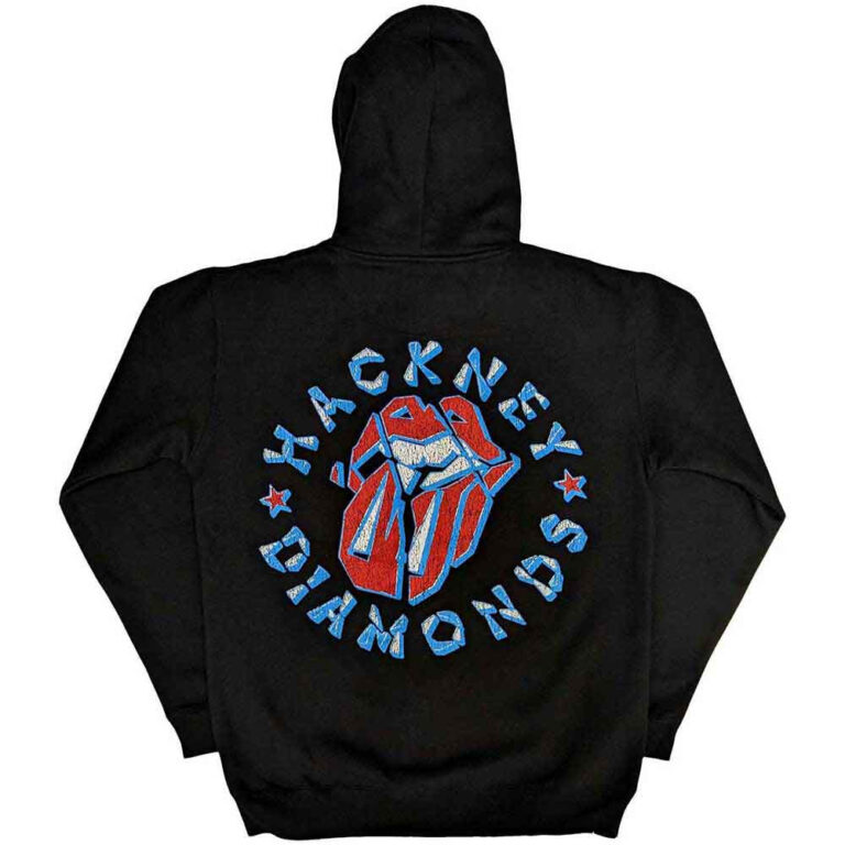 The Rolling Stones Hackney Diamonds Stars Black Back Print Zip Hoodie