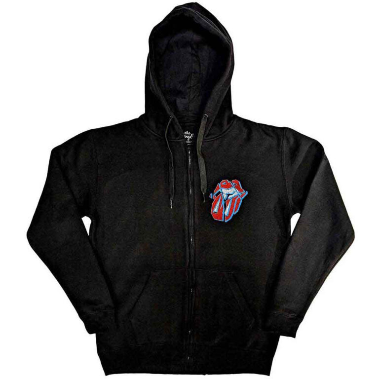 The Rolling Stones Hackney Diamonds Stars Black Back Print Zip Hoodie