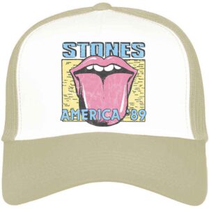 The Rolling Stones America '89 Tour Map Sand & White Mesh Back Cap