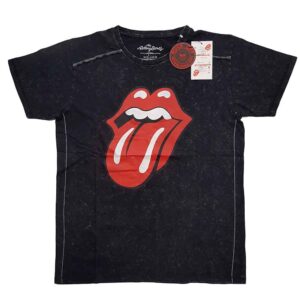 The Rolling Stones Classic Tongue Black Wash Collection T-Shirt