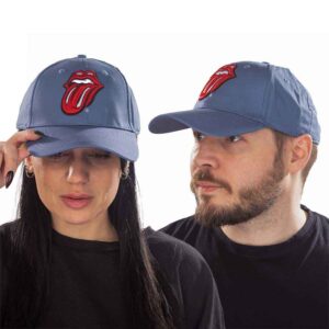 The Rolling Stones Classic Tongue Denim Blue Baseball Cap