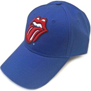 The Rolling Stones Classic Tongue Mid Blue Baseball Cap