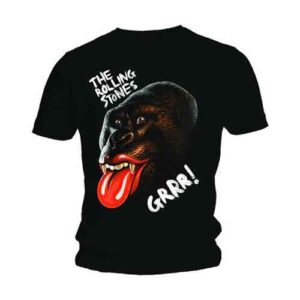 The Rolling Stones Grrr Black Gorilla Black T-Shirt