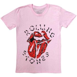 The Rolling Stones Hackney Diamonds Painted Tongue Pink T-Shirt