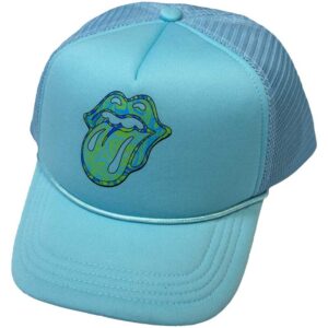 The Rolling Stones Psychedelic Tongue Light Blue Mesh Back Cap