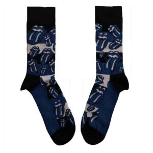 The Rolling Stones Unisex Blue Tongues Blue UK Size 7 - 11 Ankle Socks