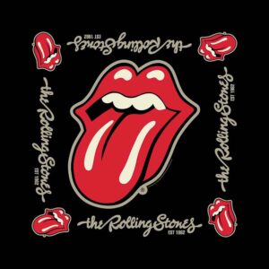 The Rolling Stones Unisex Established 1962 Black Bandana