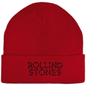 The Rolling Stones Unisex Hackney Diamonds Logo Red Beanie Hat