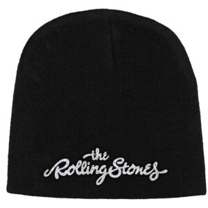 The Rolling Stones Unisex Logo Black Beanie Hat