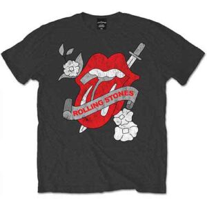 The Rolling Stones Vintage Tattoo Charcoal Grey T-Shirt