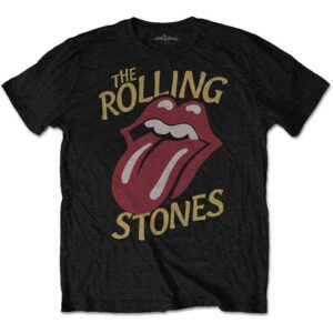 The Rolling Stones Vintage Typeface Black T-Shirt