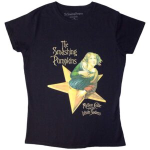 The Smashing Pumpkins Mellon Collie Navy Blue Ladies T-Shirt
