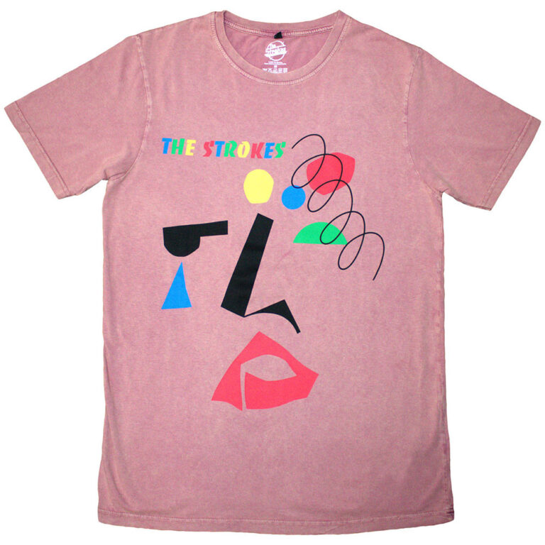 The Strokes Abstract Face (Kashmir Red) T-Shirt