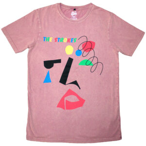 The Strokes Abstract Face Kashmir Red T-Shirt