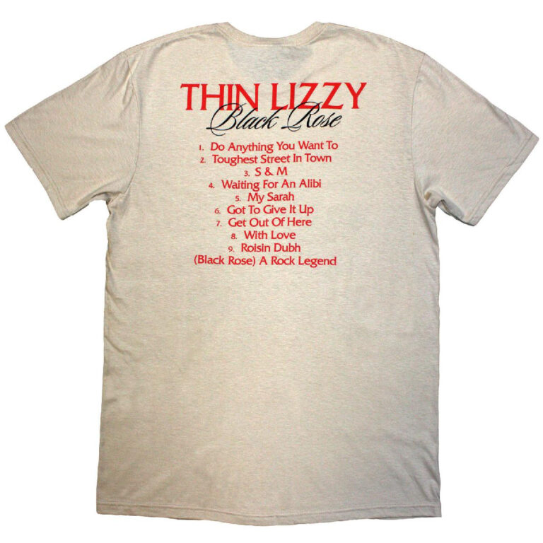 Thin Lizzy Black Rose Tracklist T-Shirt