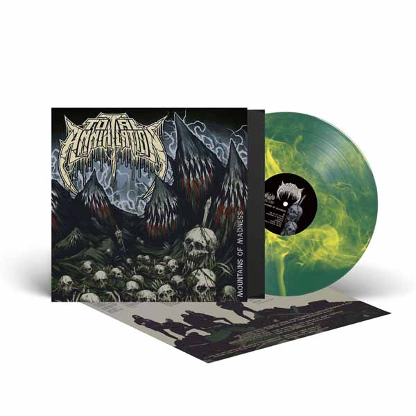TOTAL ANNIHILATION – MOUNTAINS OF MADNESS (SOLID GREEN AND YELLOW MARBLED) Vinyl LP