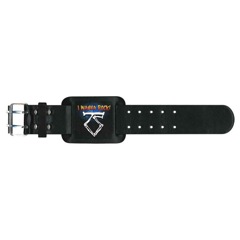 Twisted Sister I Wanna Rock! Leather Wrist Strap